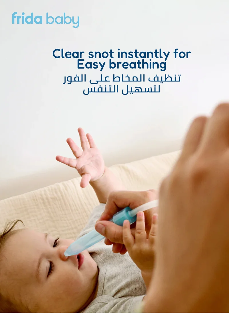 fridababy NoseFrida Snotsucker Nasal Aspirator | Made in Sweden | Baby Nose Cleaner with Hygienic Filters | BPA-Free, Safe & Easy to Clean | Pediatrician Recommended Mucus Remover