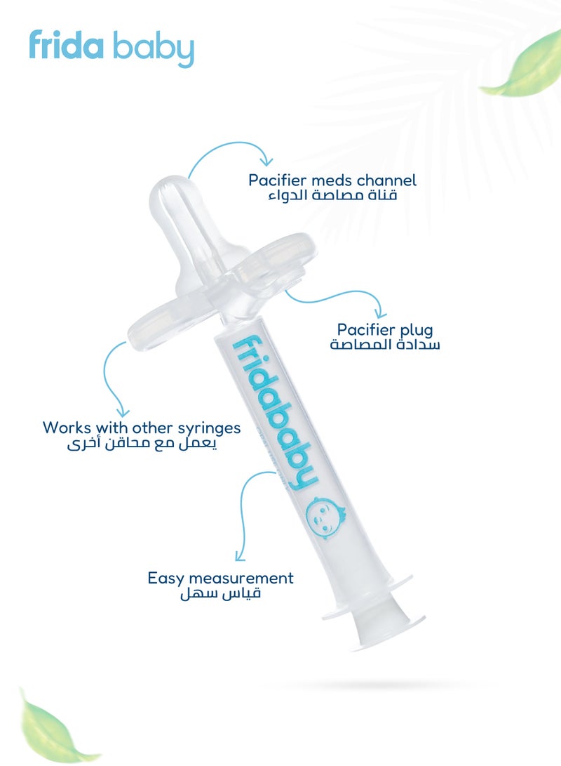 fridababy Medifrida Accu-Dose Pacifier | Made in USA | No-Mess Medicine Dispenser for Babies | Spit-Up Prevention | BPA-Free | Accurate Dosing with Oral Syringe | Infant Safe - Image 4