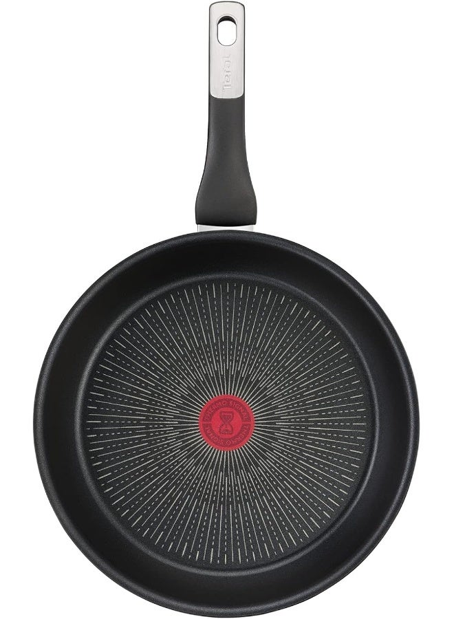 تيفال TEFAL مقلاة | UNLIMITED 28 سم | مقاومة للخدش | طلاء غير لاصق 100% آمن | مؤشر حرارة Thermo Signal™ | تحمير مثالي | صنع في فرنسا | متوافقة مع الحث | ضمان لمدة سنتين | G2550602 أسود - نوار Extra Deepسم  - Image 4
