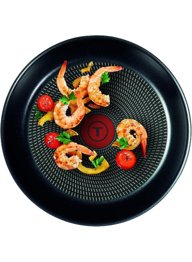 تيفال TEFAL مقلاة | G6 Tempo Flame 28 سم | غير لاصق مع مؤشر Thermo Spot | أحمر | ألومنيوم | ضمان لمدة سنتين | C3040683 أحمر/أسود 28سم  - Image 5