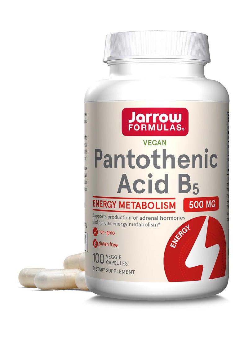 جارو فورملاز مكمل غذائي حمض البانتوثنيك B5 500 مجم - 100 كبسولة نباتية