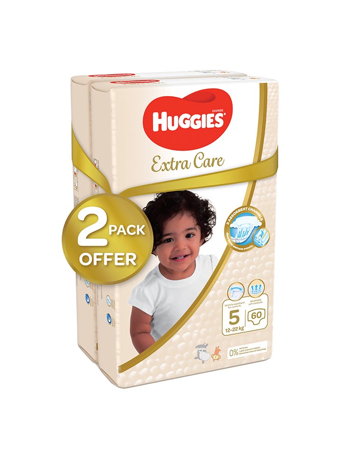 Extra Care, Size 5, 12 -22 kg, Twin Jumbo Pack, 120 Diapers - pnsku/N48441510A/45/_/1698663351/01499936-9fb6-4674-acb4-133e89be1d34