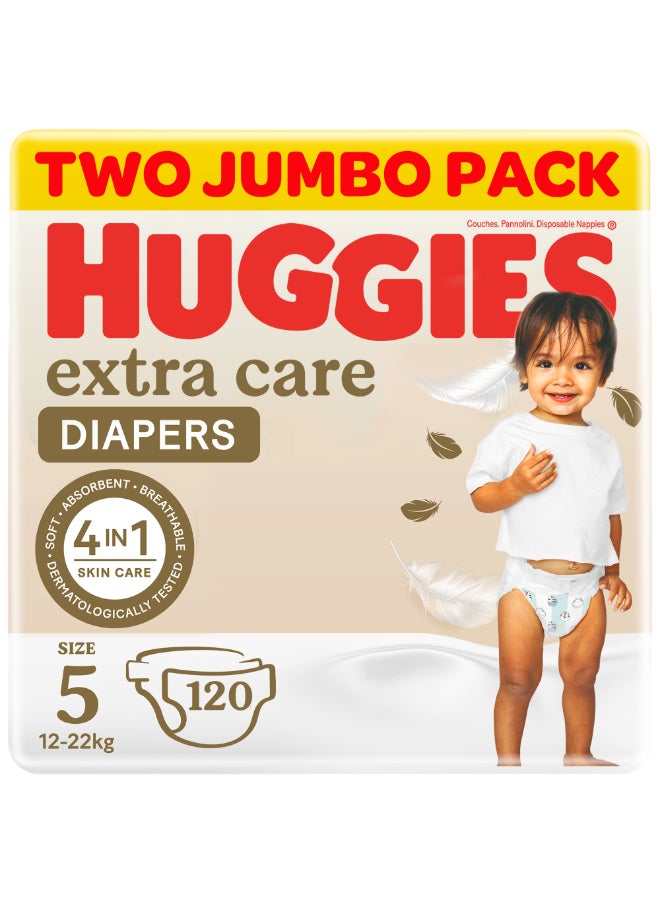 Extra Care, Size 5, 12 -22 kg, Twin Jumbo Pack, 120 Diapers - pnsku/N48441510A/45/_/1741780422/4f3f5af9-9a46-49ef-b166-54e950ad7e6d