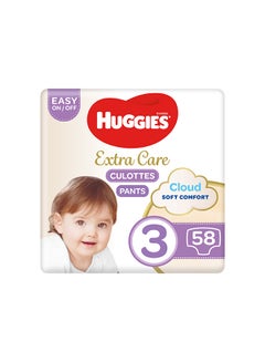 Huggies, Extra Care Culottes, Size 3, 6 - 11 kg, Jumbo Pack, 58 Diaper Pants - pnsku/N48441511A/45/_/1698663348/50f998e4-aab5-473e-93e7-c3ffc845cc8c