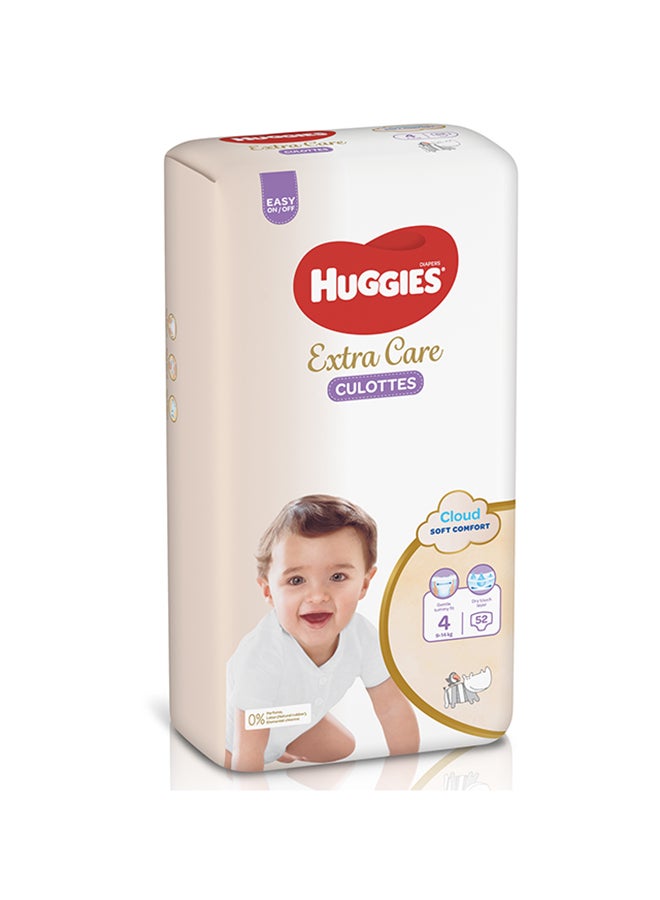 Huggies Culottes Extra Care Baby Diapers, Size 4, 9-14 kg, 52 Diapers  - Image 2
