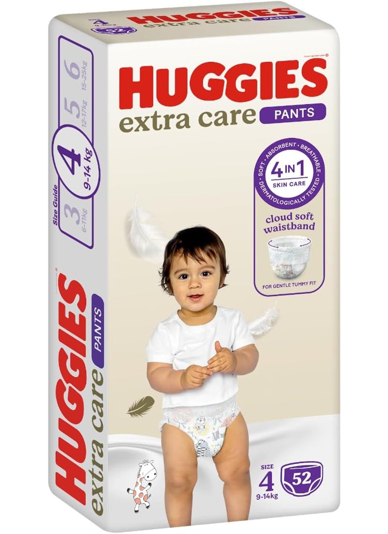 Huggies Culottes Extra Care Baby Diapers, Size 4, 9-14 kg, 52 Diapers  - Image 1