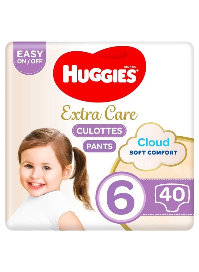 Huggies Culottes Extra Care Baby Diapers, Size 6, 15-25 kg, 40 Diapers  - Image 1