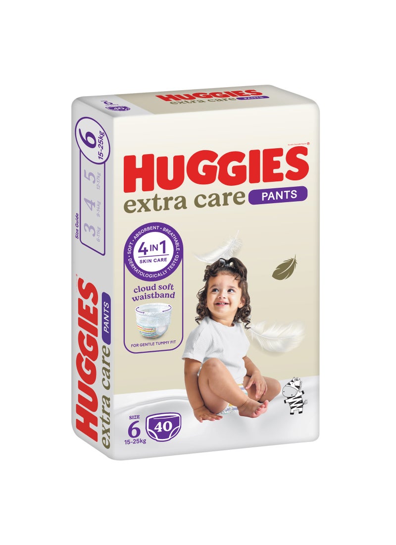 Huggies Culottes Extra Care Baby Diapers, Size 6, 15-25 kg, 40 Diapers  - Image 2