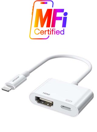 2 in 1 Lighting to Digital AV Adapter HDTV Connector Cable White - pnsku/N48442955A/45/_/1738266387/9f90993f-fe49-4bb4-bb7b-8d2cadf2da3d