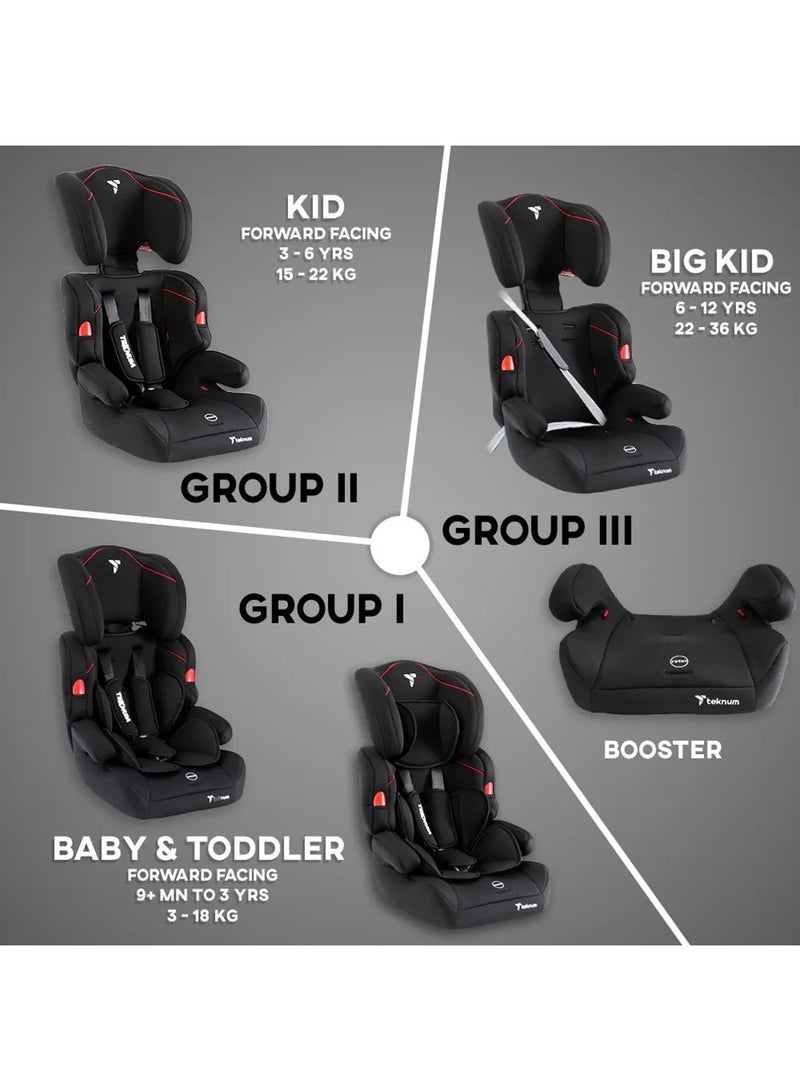 TEKNUM Baby Nova Extendable Booster Car Seat 9 Months+ Black  - Image 2