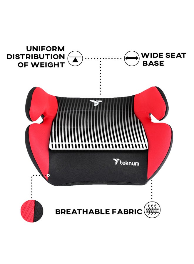 TEKNUM Car Seat Booster Pluto 4 - 12Yrs Red - Image 3