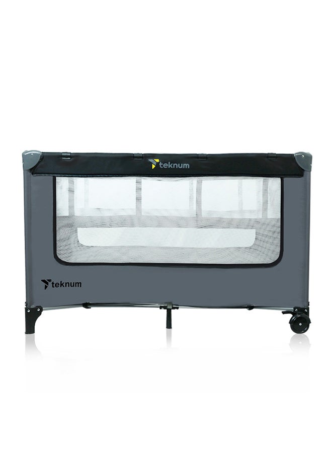 TEKNUM Astronaut Playard And Cot With Carry Bag, Years- Grey - Image 2