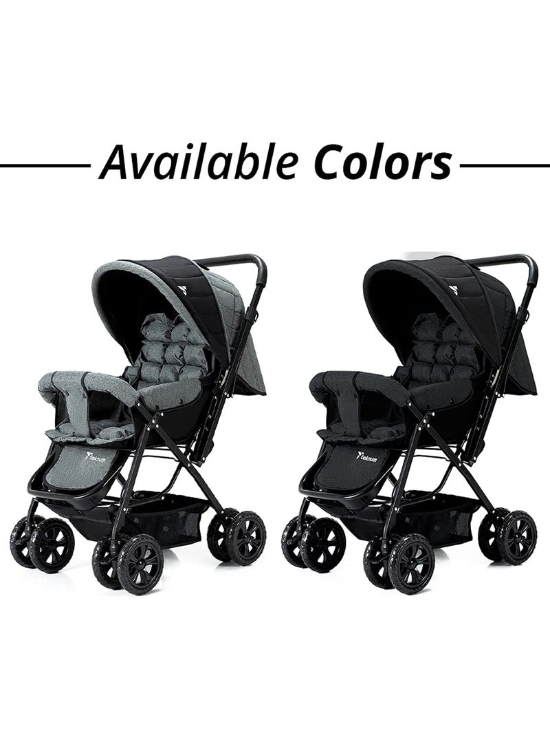 TEKNUM - Reversible Look At Me Stroller, 3 Point Safety Harness And Reversible Handle - Black - Image 1