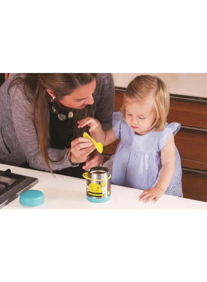 Skip Hop Zoo Insulated Food Jar, Bee, 325 Ml, Stainless Steel Body, Multicolour (252379)