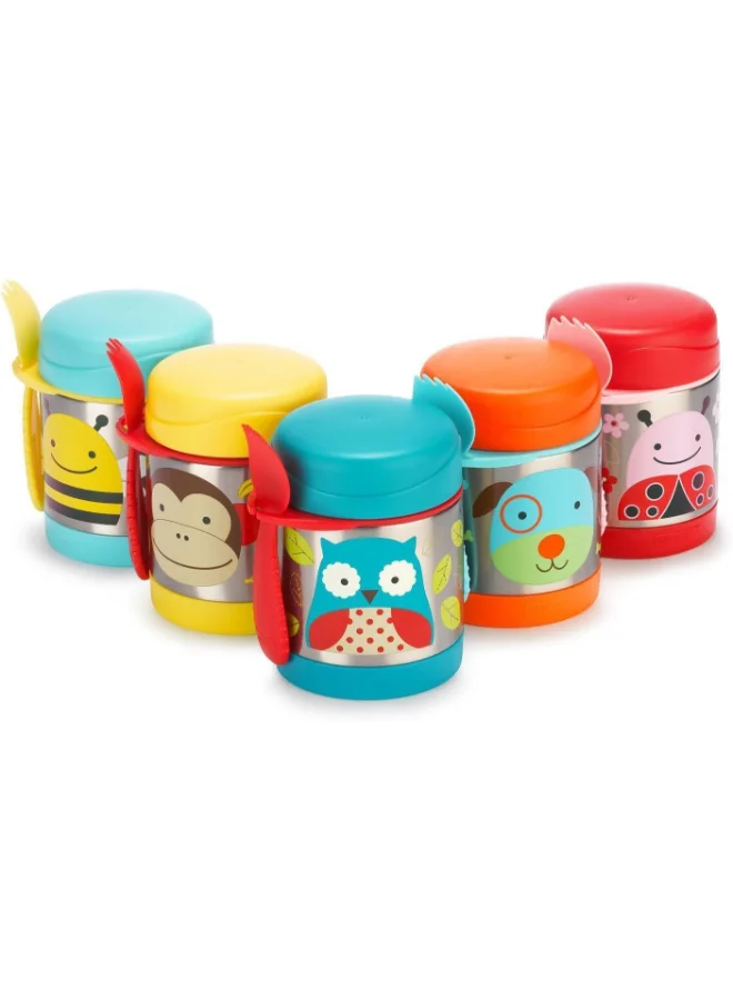 Skip Hop Zoo Insulated Food Jar, Bee, 325 Ml, Stainless Steel Body, Multicolour (252379)