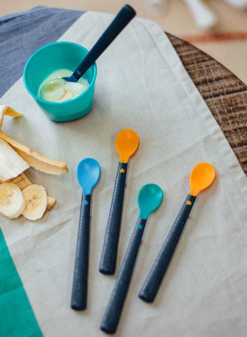 tommee tippee - Pack Of 5 Softee Weaning Spoons With Antibacterial Technology, Anti-Slip Handles And Super-Soft, 4 Months+, Multicolour - Image 1