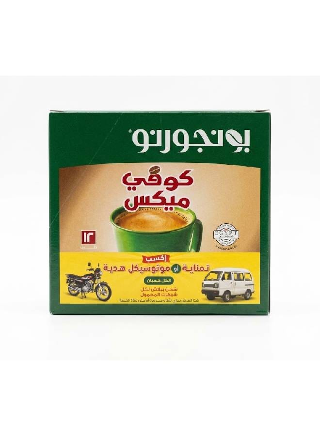 سعر ومواصفات بونجورنو مزيج قهوة 2 في 1، عبوة من 12 كيس 12جرام عبوة من 12 قطعة (N48449695A) على Noon EG