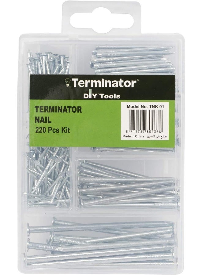 Terminator 220-Piece Nail Kit with Box Silver Mix Size  - Image 3