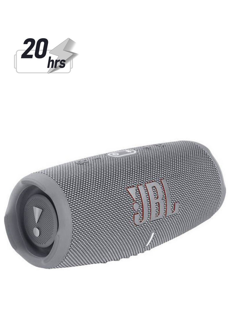 JBL Charge 5 Portable Speaker - Built In Powerbank - Powerful Pro Sound - Dual Bass - 20H Battery - Ip67 Waterproof Gray - Image 1
