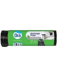ORA Viva Garbage Bags Drawstring Heavy Duty 22Gallon 20 Bags Black  - Image 2
