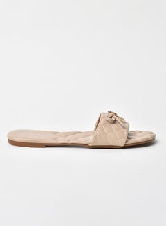 Slip-On Detail Flat Sandals Beige - pnsku/N48464511V/45/_/1734589984/c65629dc-5e11-4514-aa00-a1c3fe6880d8