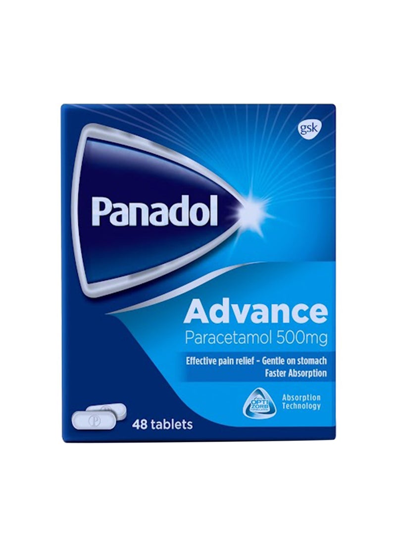 Panadol Advance Tablets For Pain Relief - 48 Tabs 