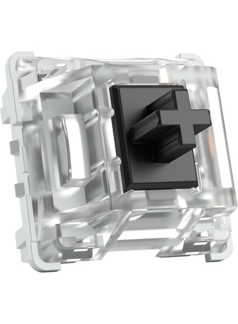Gaming 120X Gateron Mechanical Keyboard Switches (Black) - Smd-Led Compatible, Linear & Consistent For Heavy Typing & Gaming, 60G Actuation Force, 3-Pin Mount - Gateron Black