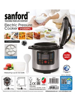 Sanford Pressure Cooker 9 L 1350 W SF3202EPC BS Black  - Image 4