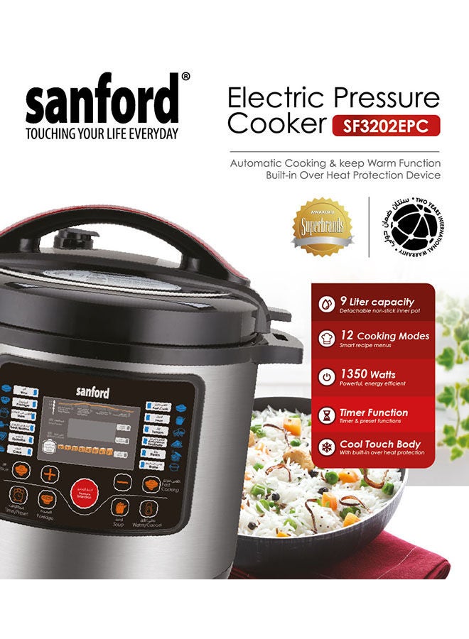 سانفورد قدر ضغط 9 L 1350 W SF3202EPC BS أسود  - Image 5
