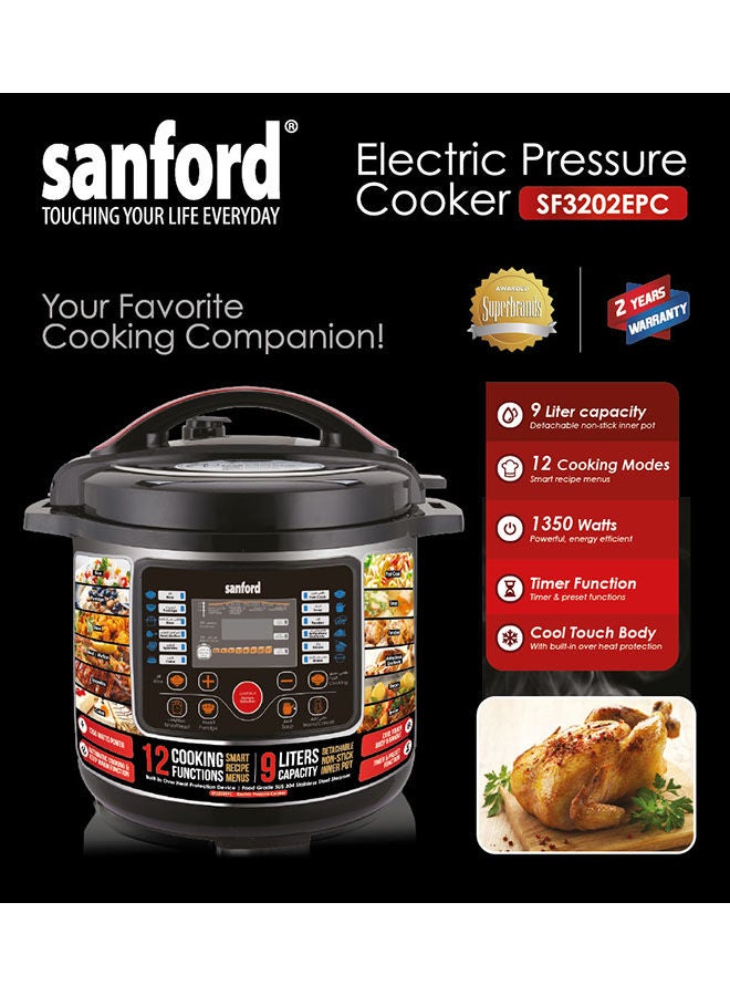 سانفورد قدر ضغط 9 L 1350 W SF3202EPC BS أسود  - Image 2