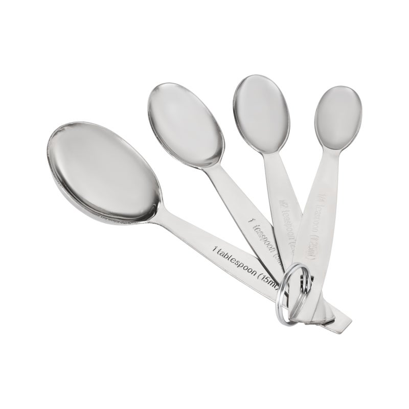 Royalford 4 Pieces Measuring Spoon Set Stainless Steel Premium Quality Durable Design Made In India  - Image 1
