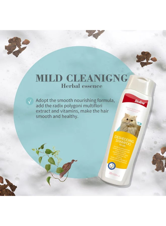 Bioline - Deshedding Shampoo For Cat White 200ml - Image 1