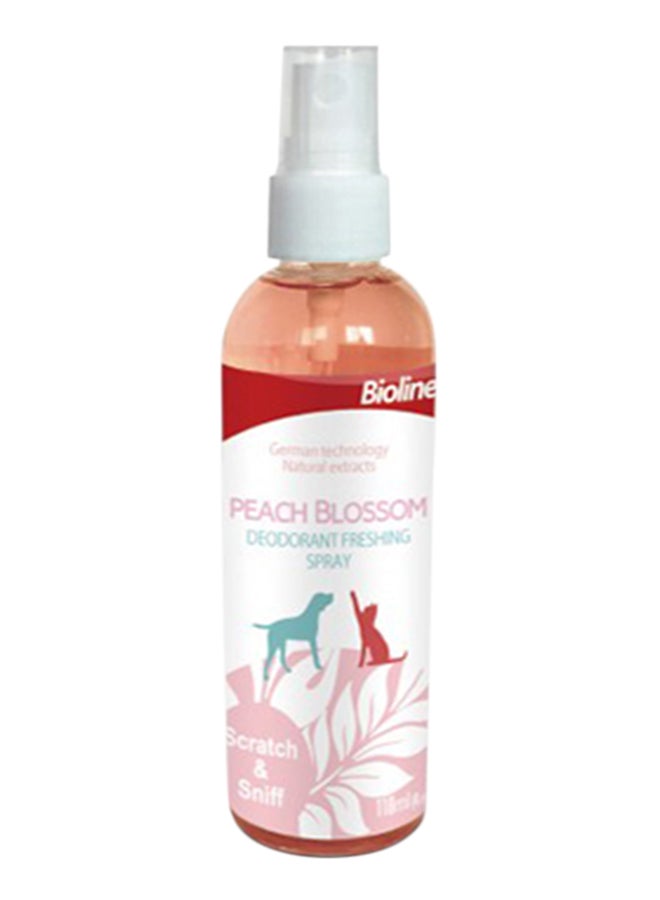 بايولاين بخاخ منعش ومزيل لرائحة العرق برائحة زهرة الخوخ أبيض 118ملليلتر