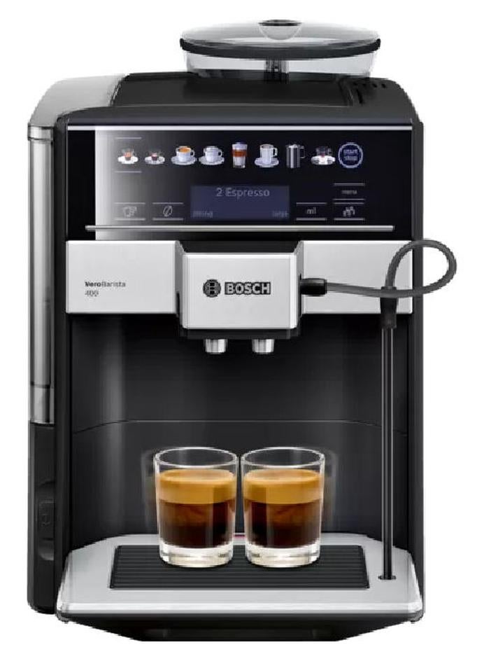 BOSCH Fully Automatic Coffee Machine, Vero Barista 400, Sapphire Black Metallic, Removable Water Tank 1500 W TIS65429RW Black
