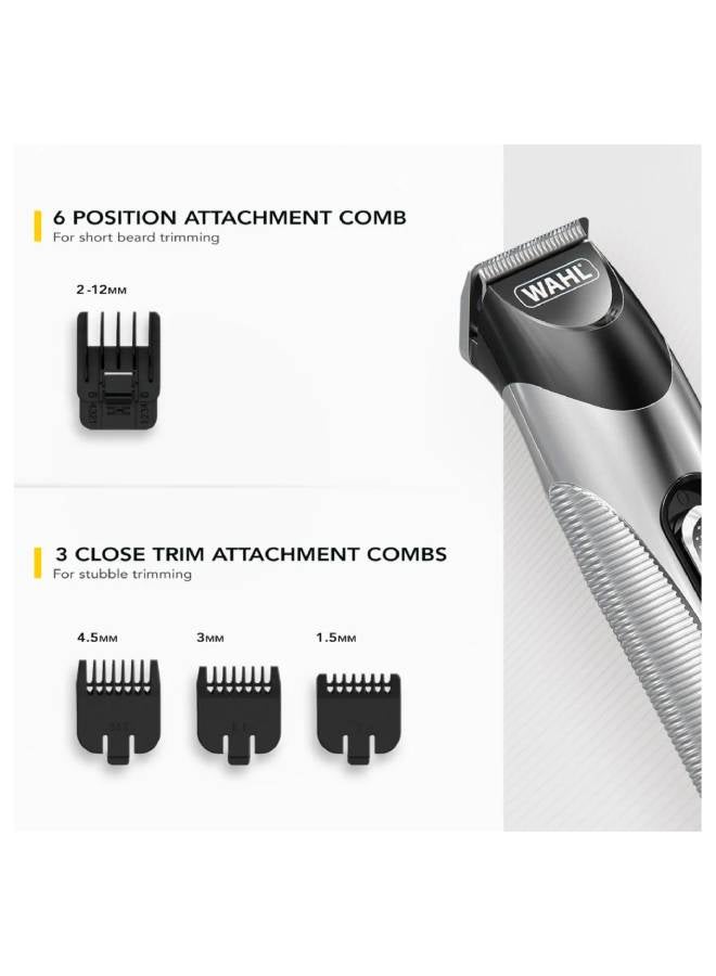 WAHL - Cord / Cordless Beard Trimmer - Silver - Image 1