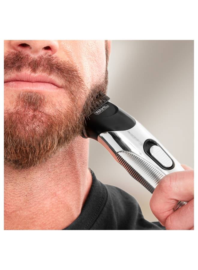 WAHL - Cord / Cordless Beard Trimmer - Silver - Image 1