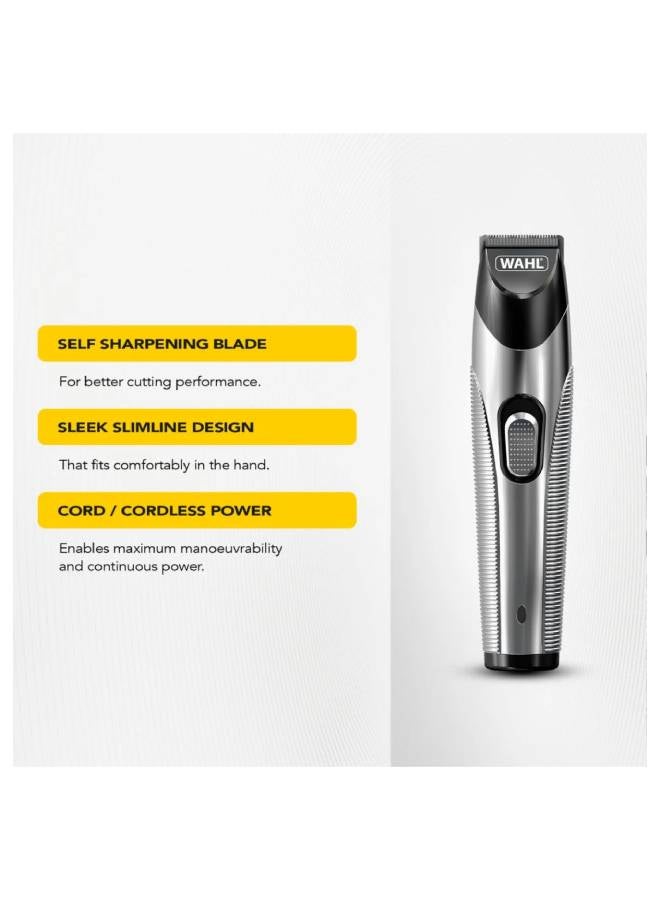 WAHL - Cord / Cordless Beard Trimmer - Silver - Image 1