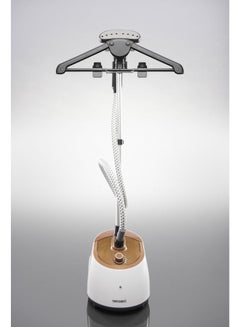 Media Tech Garment Steamer Powerful Steam, 4 Speeds , 360 Rotary Wheels, Iron For 80 minutes, Perfect for All Fabrics, Time-Saving, 2.1 L 1750 W MT-206 Gold/White  - Image 3