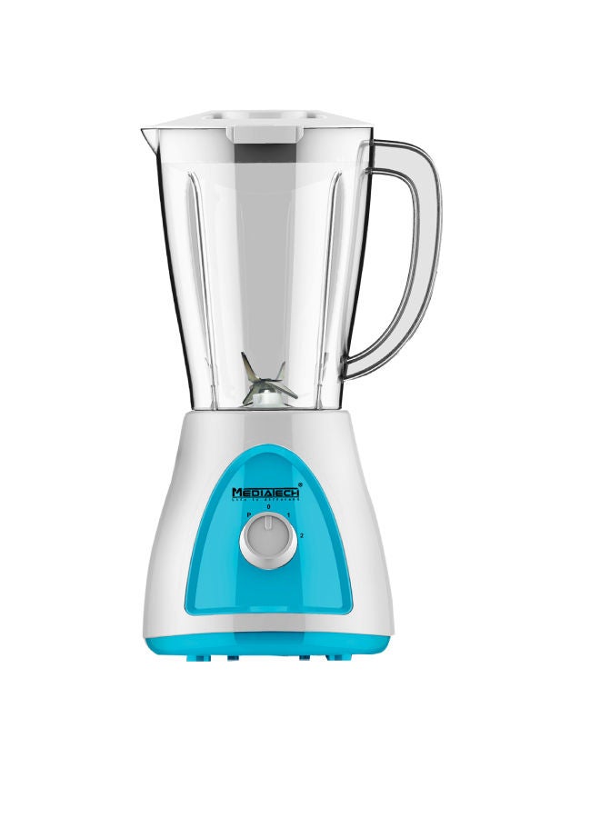 Mediatech Smoothie Blender maker, Copper Motor, Grinder and Grater, 2 speed + Pluse Function, Ice Crush Function Stainless Steel blades, 1.5 L 400 W MT-B16 Multicolour  - Image 1