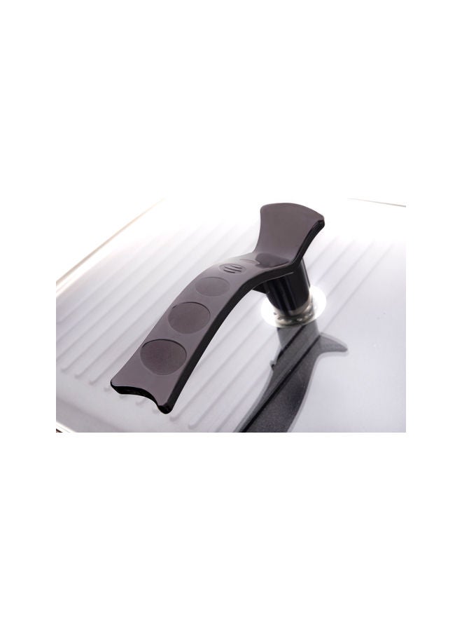 Mediatech Electric healthy Grill, Non-Stick Coating, Temperature Control, Temperature Thermostat ,Pyrex Pot, Easy to clean 1600 W MT-F01 Black - Image 3