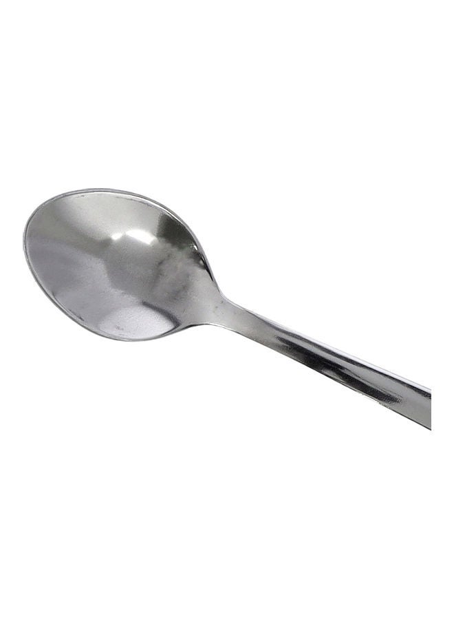 رويال فورد مجموعة ملاعق موكا مصنوعة من الفولاذ المقاوم للصدأ - مكونة من 6 قطع - مصنوعة في الهند - لون فضي - مقاس: 12.0 سم فضي 12سم - Image 2