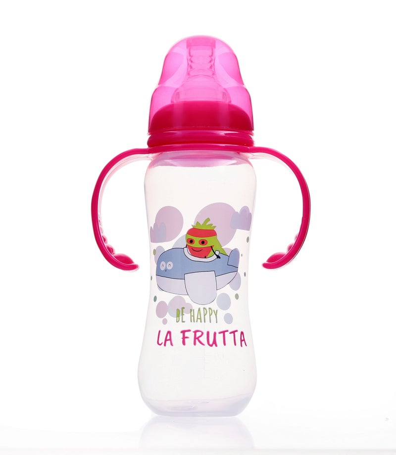La Frutta Plastic Feeding Bottle With Handle 240 ml - Image 2
