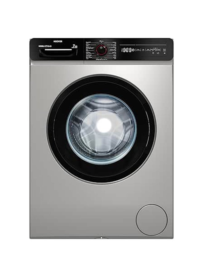 HOOVER - 7Kg Front Load Washing Machine, Fully Automatic, 1000 RPM, 15 Programs,Foam Protection, Child Safety Lock, Eco-Logic System, Made in Turkey, 1 Year Warranty 7 kg HWM-V710-S Silver - Image 1