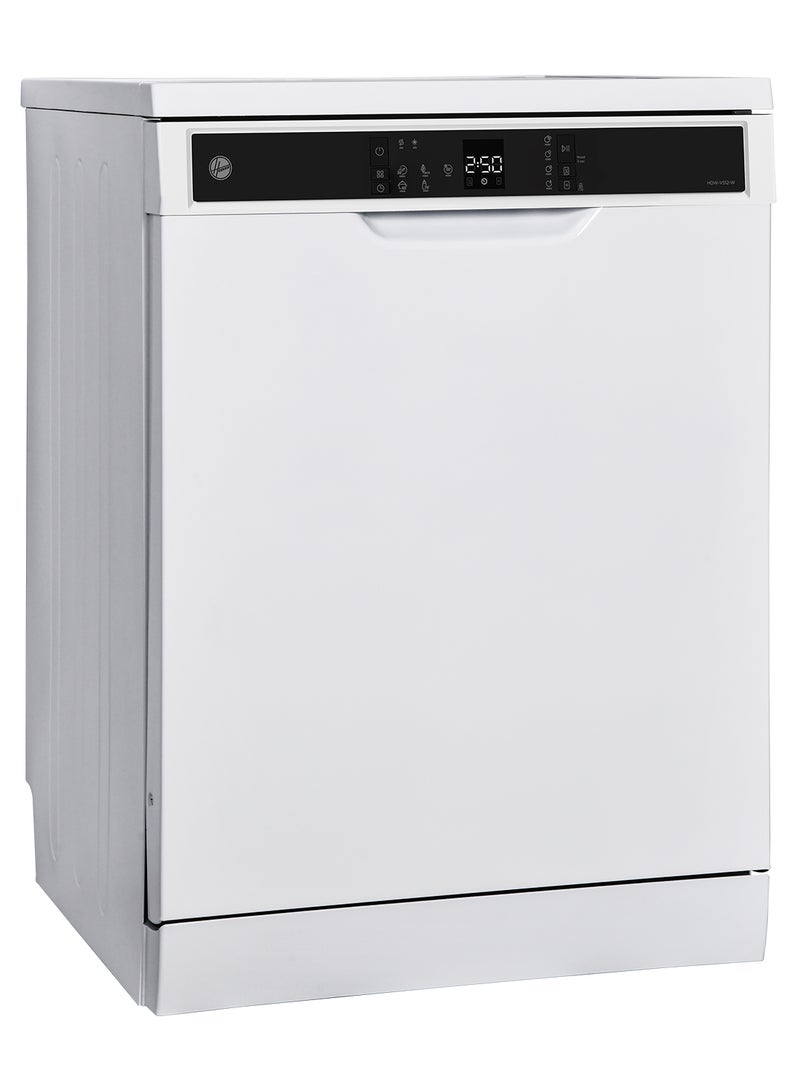 HOOVER Freestanding Dishwasher, 12 Place Settings, 5 Programs, Push Button, Delay Start, Half Load Cleaning, Child Safety Lock, Quiet Operation, 1 Year Warranty, Made in Turkey - White - HDW-V512-W 260 kW HDW-V512-W white - Image 2