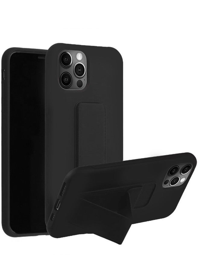 MARGOUN Protective Case Cover with Finger Grip Stand for Apple iPhone 11 Pro Max Black  - Image 1