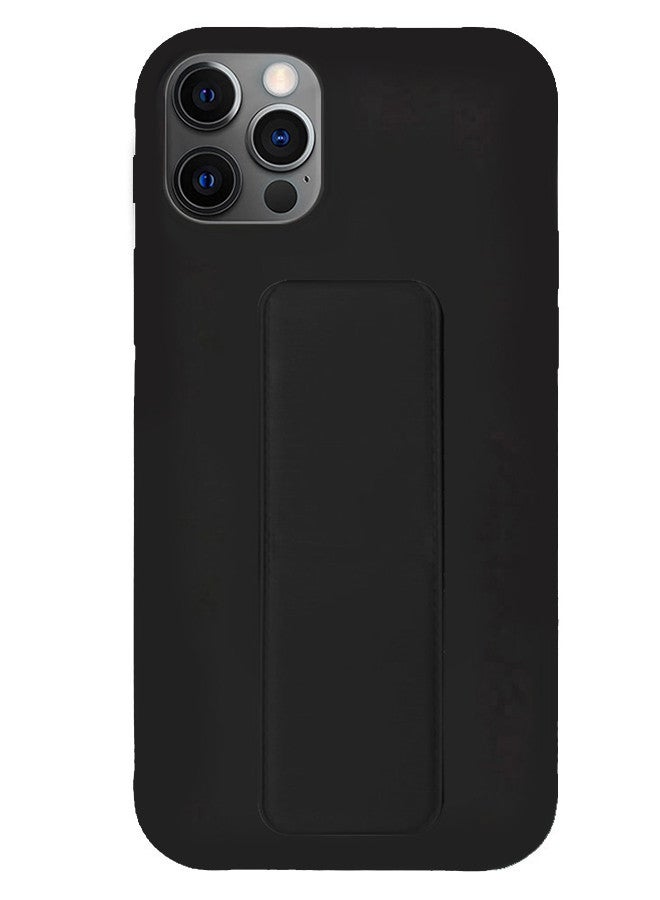 MARGOUN Protective Case Cover with Finger Grip Stand for Apple iPhone 11 Pro Max Black  - Image 3