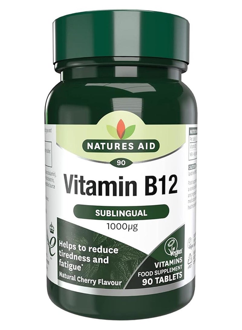 نتشيرز أيد فيتامين ب 12 تحت اللسان 1000Ug 90 أقراص - Image 1