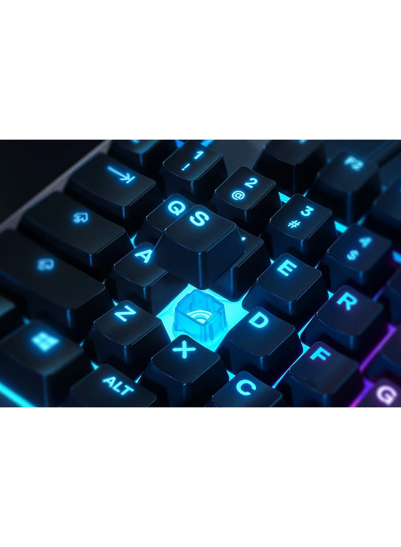 steelseries - Apex 3 Water Resistant Gaming Keyboard, Premium Magnetic Wrist Rest, Whisper Quiet Gaming Switch, 10-Zone RGB Illumination, Anti-Ghosting, English US Layout, Black | 64795 - Image 1