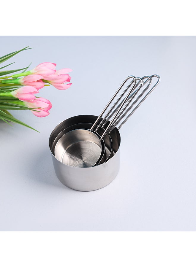 Royalford 4Pcs Measuring Cup Set Wire Handle Made In India Silver - Image 3