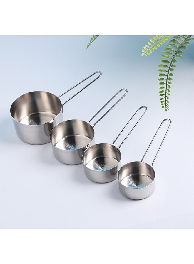 Royalford 4Pcs Measuring Cup Set Wire Handle Made In India Silver - Image 5
